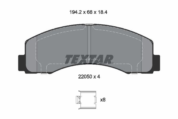 set placute frana,frana disc TEXTAR Q+ 2205002