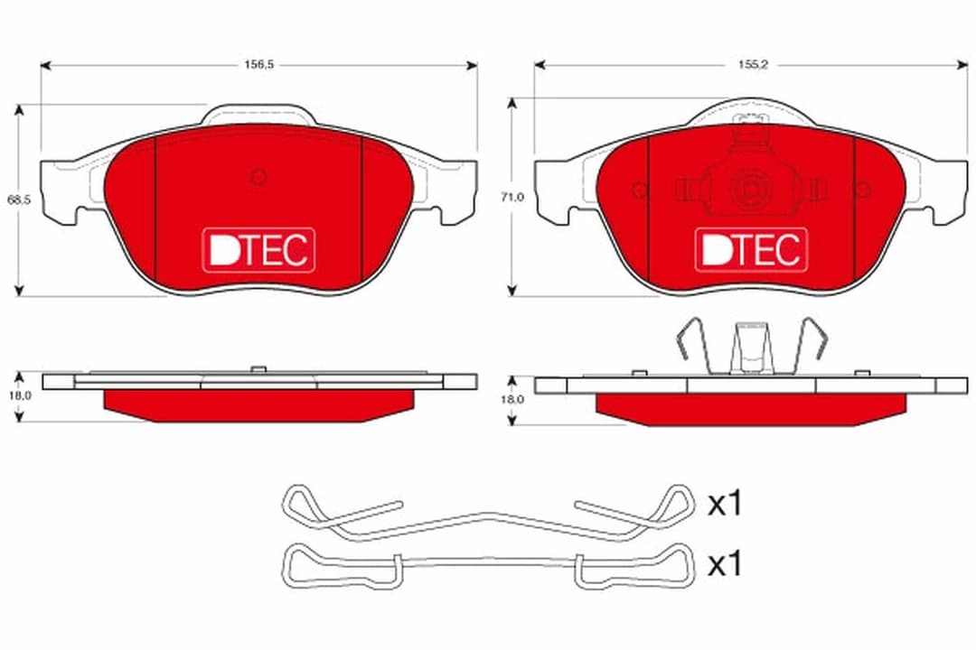 set placute frana,frana disc TRW DTEC COTEC GDB1468DTE