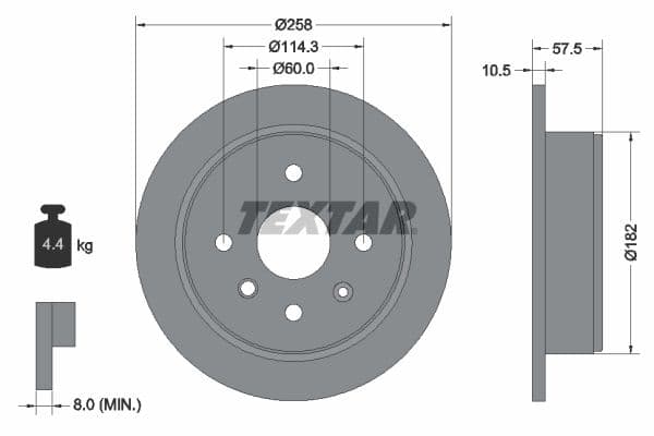 Disc frana TEXTAR PRO 92163003