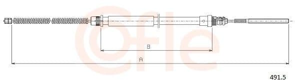 Cablu, frana de parcare COFLE 491.5