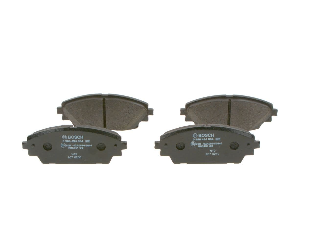 set placute frana,frana disc BOSCH 0 986 494 804