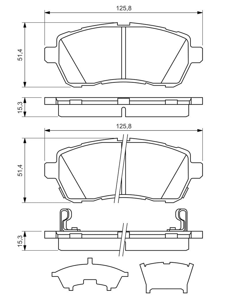 set placute frana,frana disc BOSCH 0 986 494 321