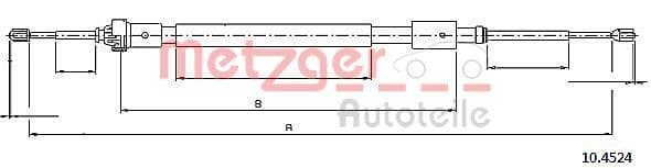 Cablu, frana de parcare METZGER 10.4524