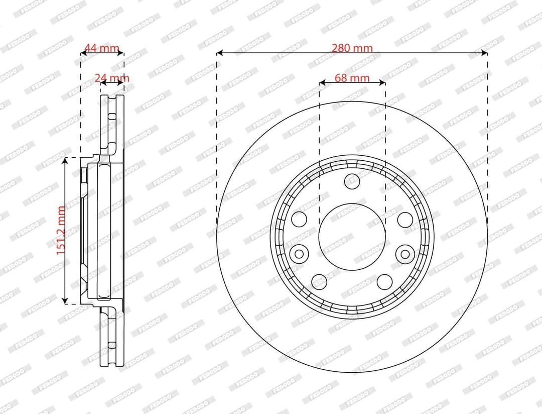 Disc frana FERODO DDF3198C
