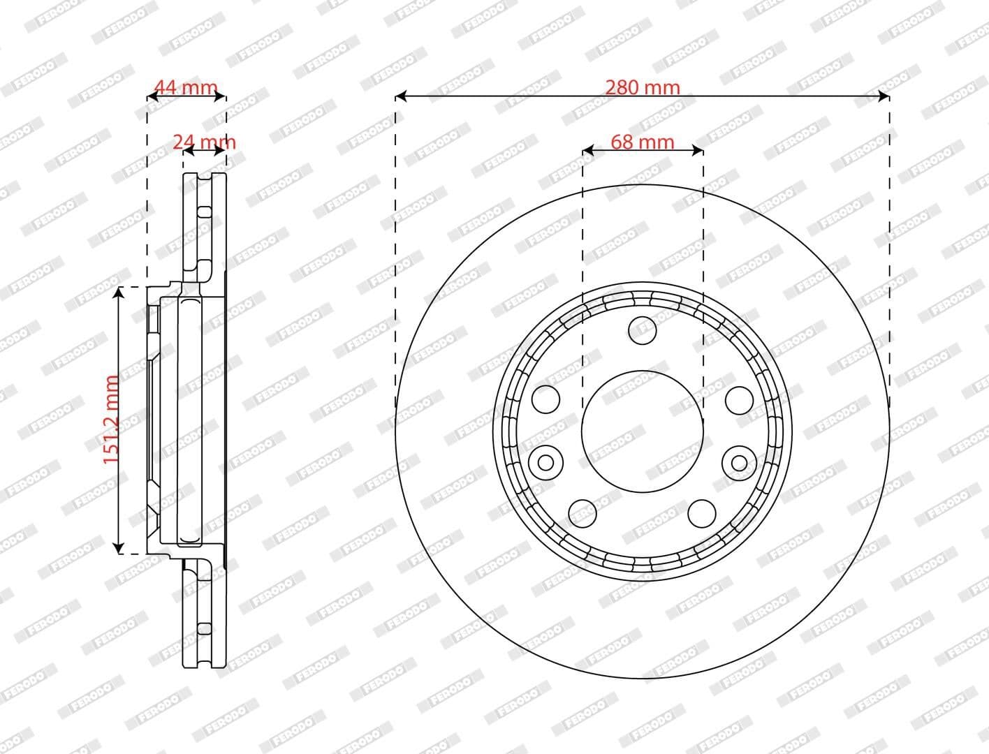 Disc frana FERODO DDF3198C