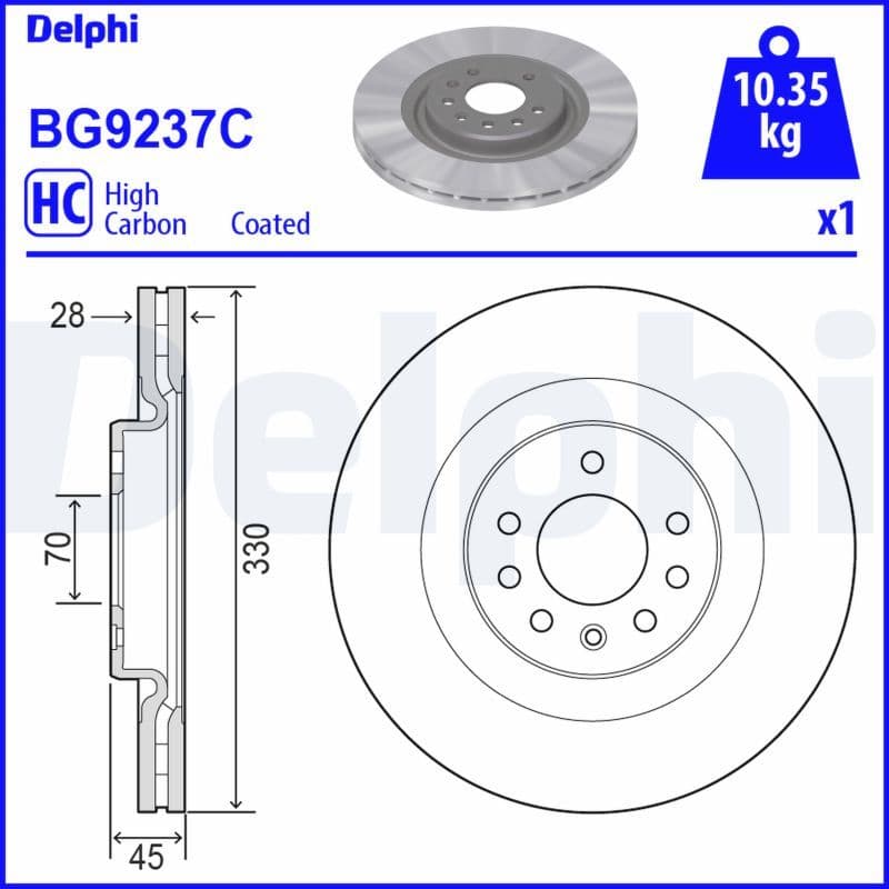 Disc frana DELPHI BG9237C