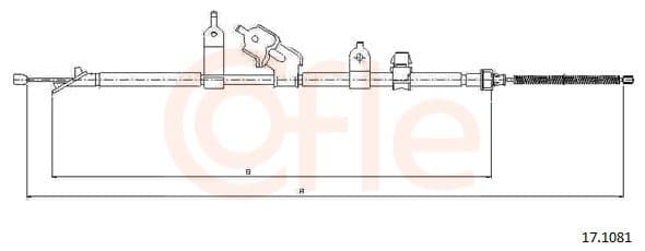 Cablu, frana de parcare COFLE 17.1081