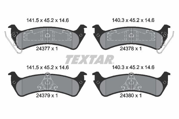 set placute frana,frana disc TEXTAR 2437701