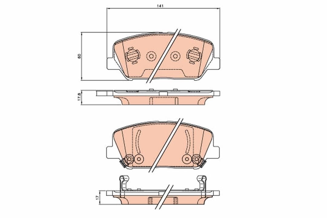 set placute frana,frana disc TRW GDB3621