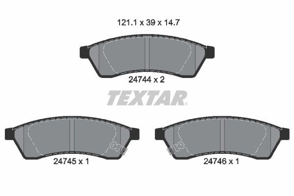 set placute frana,frana disc TEXTAR Q+ 2474401