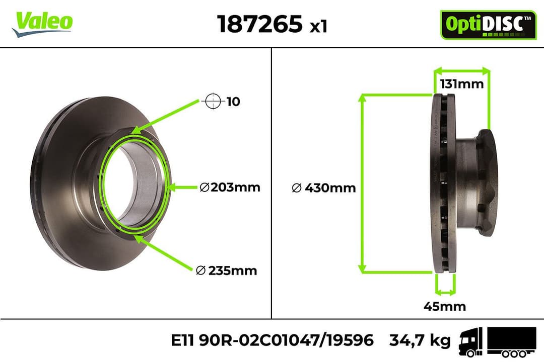 Disc frana VALEO OptiDISC 187265
