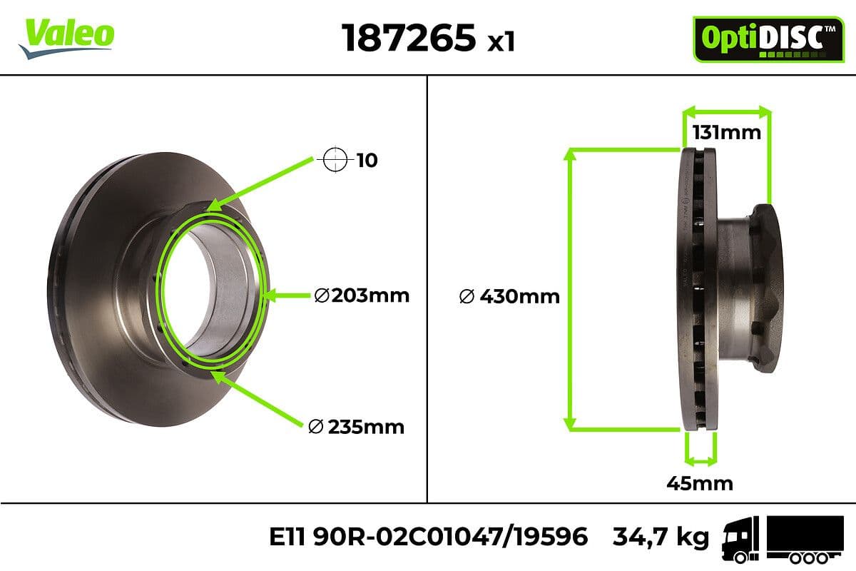 Disc frana VALEO OptiDISC 187265