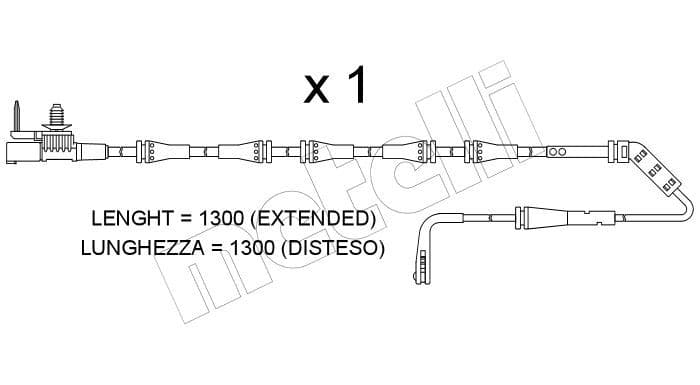 senzor de avertizare,uzura placute de frana METELLI SU.400