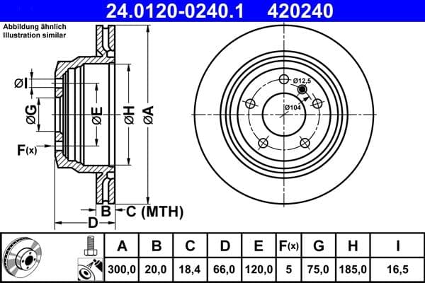 Disc frana ATE 24.0120-0240.1