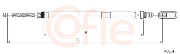 Cablu, frana de parcare COFLE 491.4