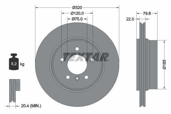 Disc frana TEXTAR PRO 92141603
