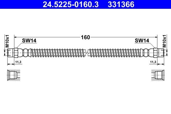 Furtun frana ATE 24.5225-0160.3