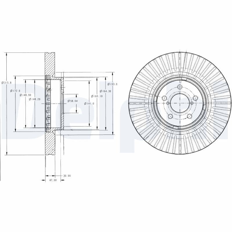 Disc frana DELPHI BG9105