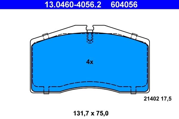 set placute frana,frana disc ATE 13.0460-4056.2