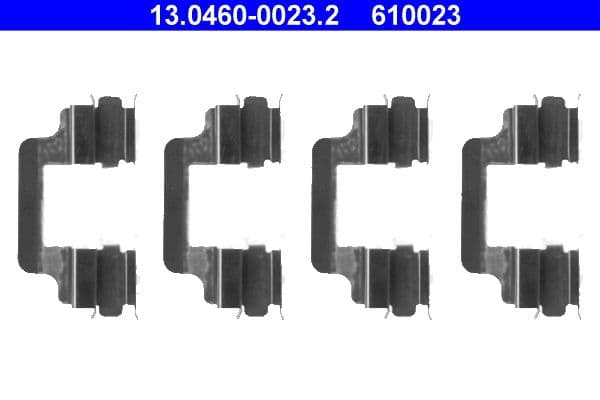 Set accesorii, placute frana ATE 13.0460-0023.2