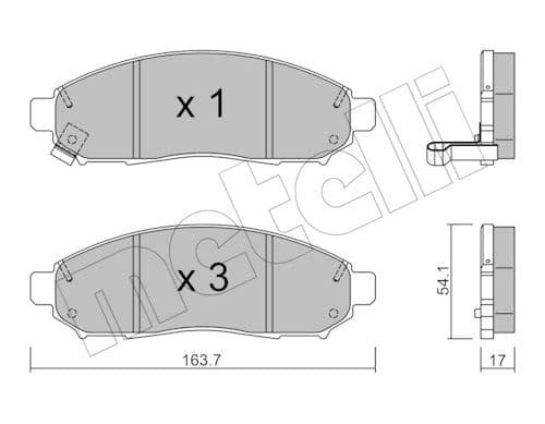 set placute frana,frana disc METELLI 22-0743-0