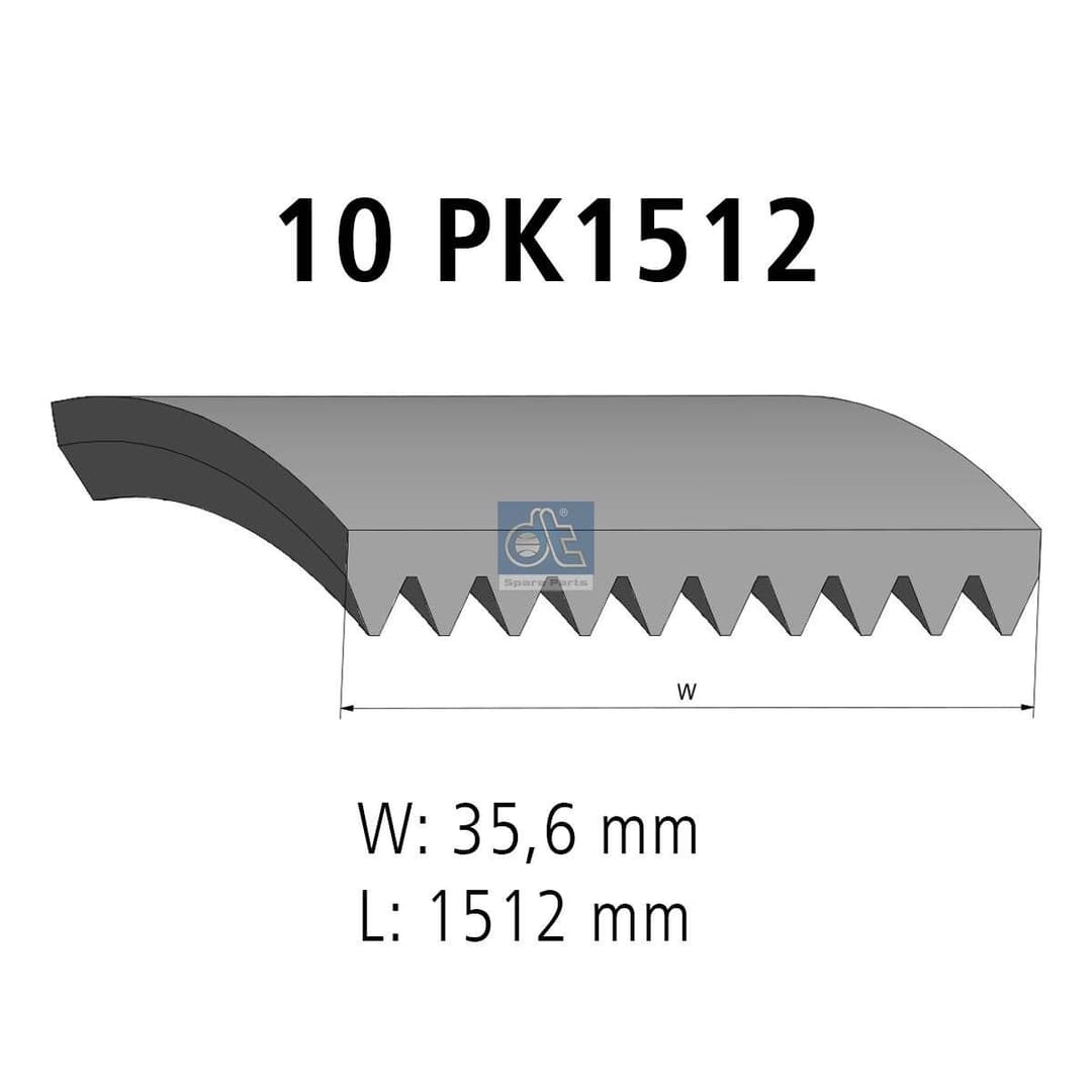Curea transmisie cu caneluri DT Spare Parts 2.15384