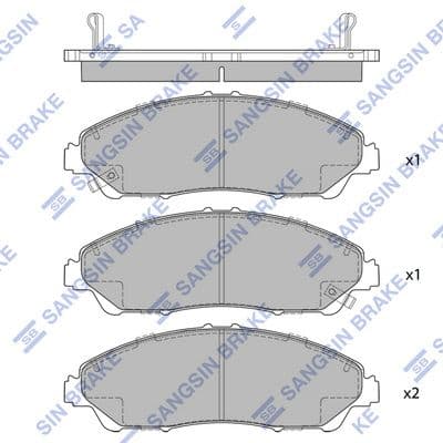 set placute frana,frana disc HI-Q SP1995