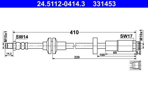 Furtun frana ATE 24.5112-0414.3