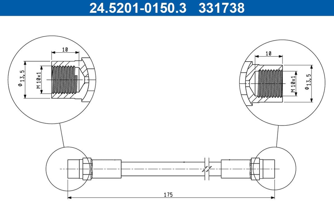 Furtun frana ATE 24.5201-0150.3