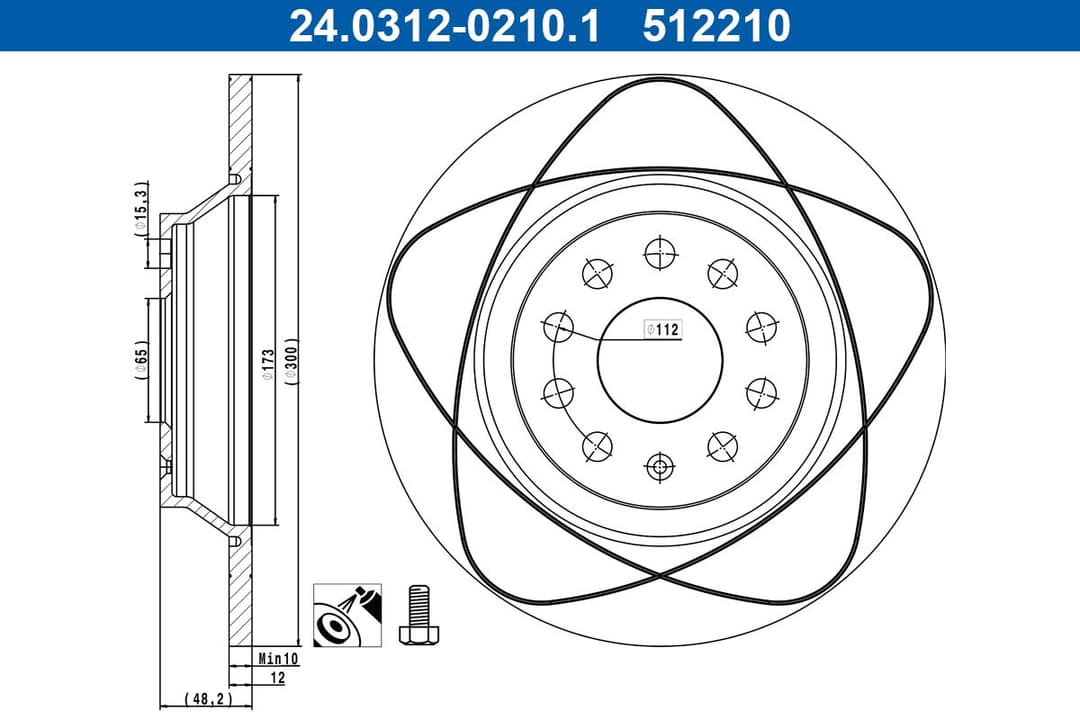 Disc frana ATE PowerDisc 24.0312-0210.1