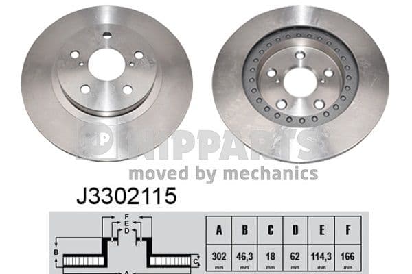 Disc frana NIPPARTS J3302115