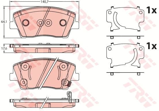 set placute frana,frana disc TRW GDB2253