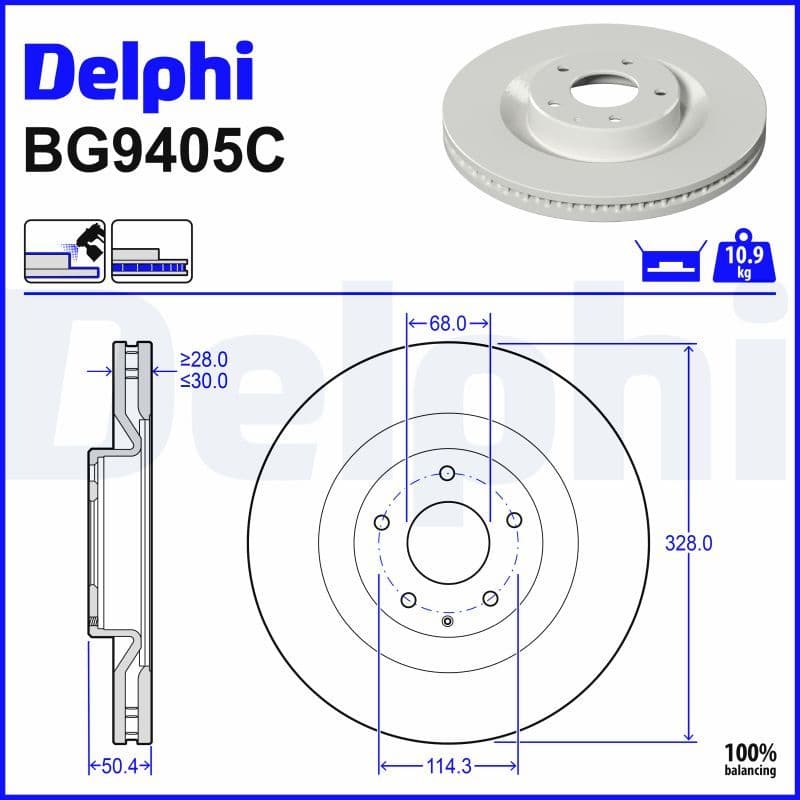 Disc frana DELPHI BG9405C