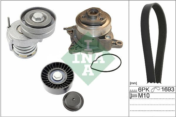 Pompa apa + Set curea transmisie cu caneluri Schaeffler INA 529 0534 30