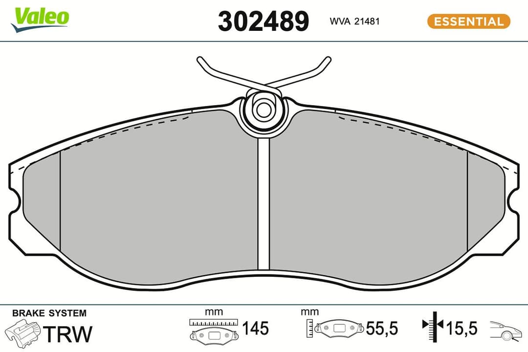 set placute frana,frana disc VALEO 302489
