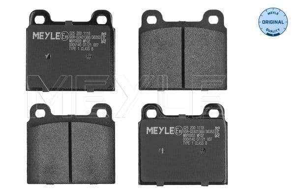 set placute frana,frana disc MEYLE -ORIGINAL: True to OE. 025 200 1118