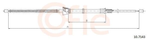 Cablu, frana de parcare COFLE 10.7143