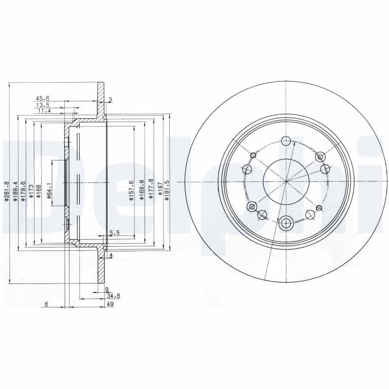 Disc frana DELPHI BG3979