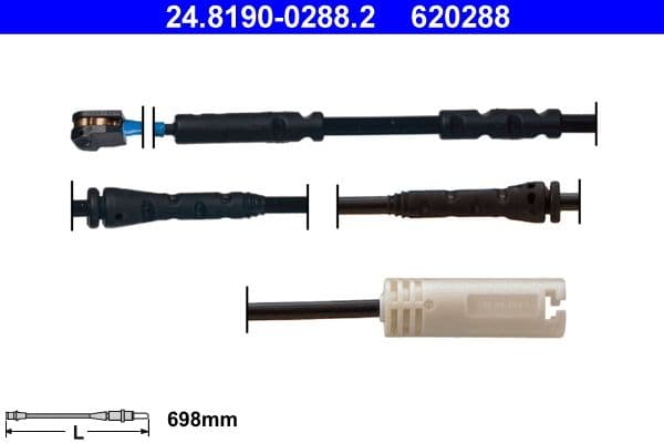 senzor de avertizare,uzura placute de frana ATE 24.8190-0288.2