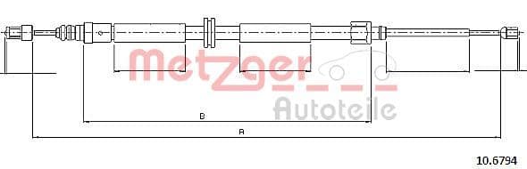 Cablu, frana de parcare METZGER 10.6794