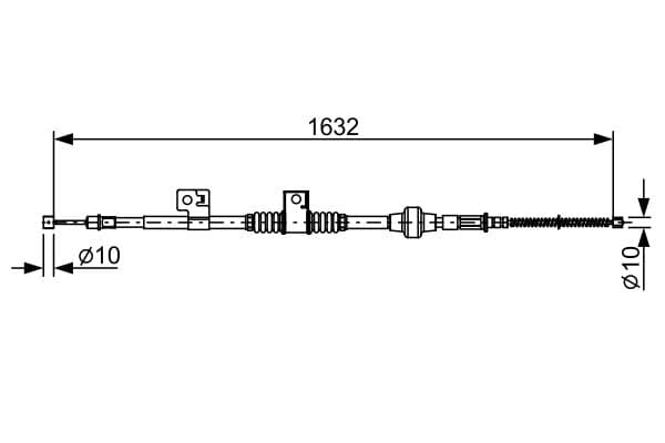 Cablu, frana de parcare BOSCH 1 987 482 519