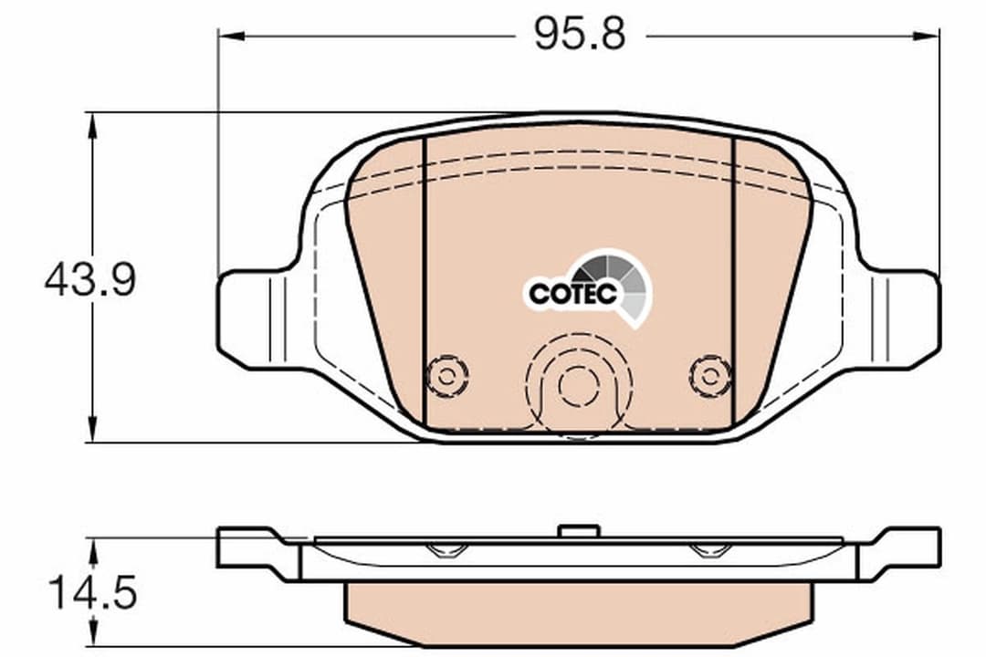 set placute frana,frana disc TRW COTEC GDB1981