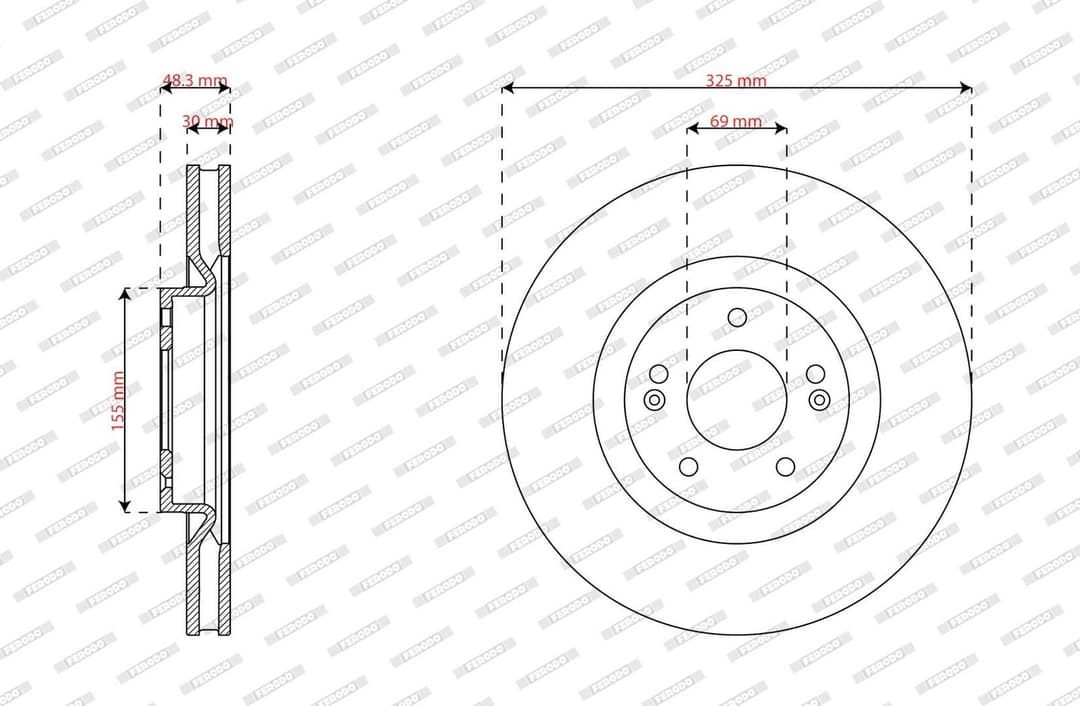 Disc frana FERODO DDF3242C
