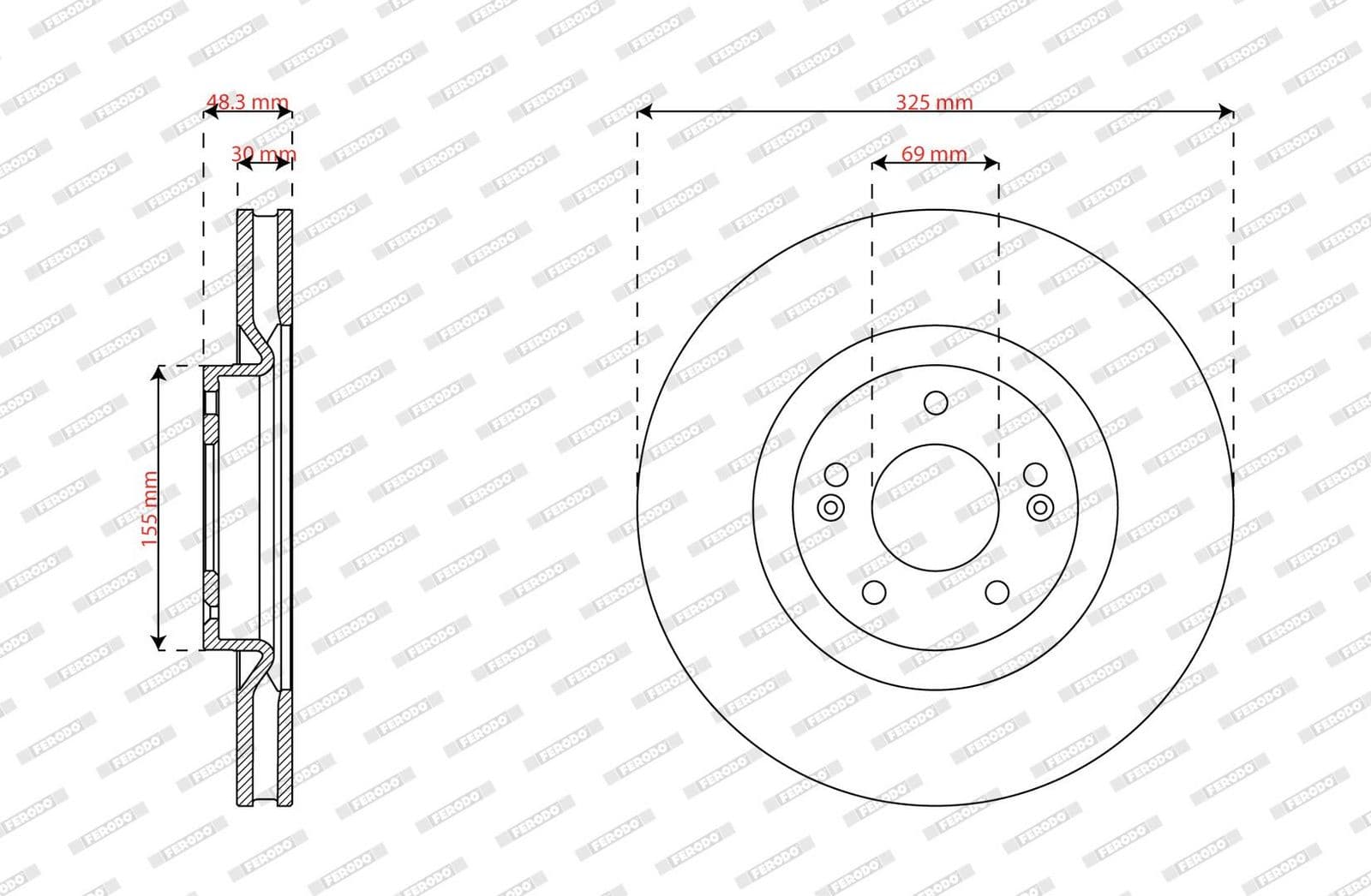 Disc frana FERODO DDF3242C