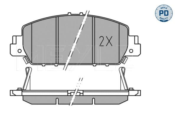 set placute frana,frana disc MEYLE -PD: Advanced performance and design. 025 257 9216/PD
