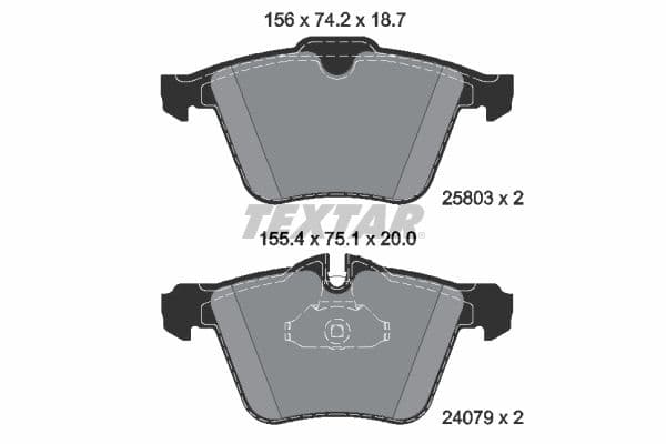 set placute frana,frana disc TEXTAR 2580301