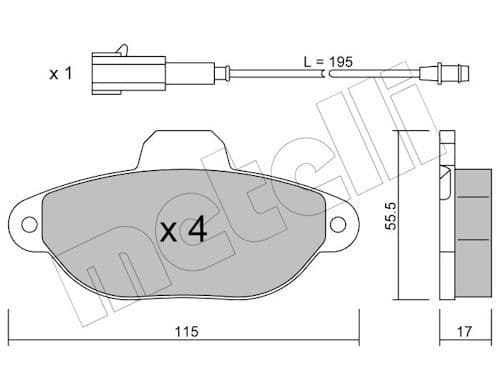 set placute frana,frana disc METELLI 22-0159-2