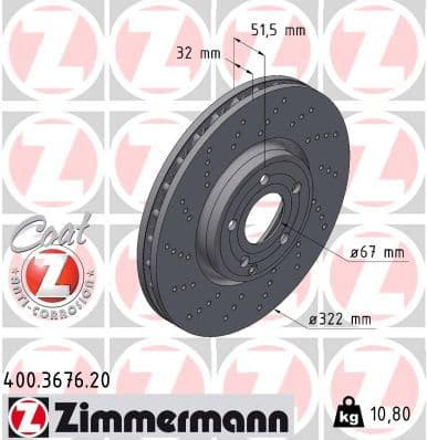 Disc frana ZIMMERMANN COAT Z 400.3676.20