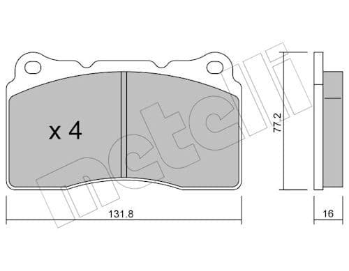 set placute frana,frana disc METELLI 22-0288-1