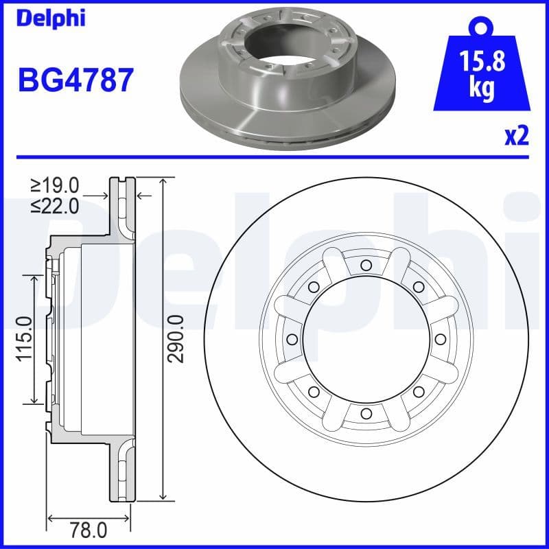 Disc frana DELPHI BG4787